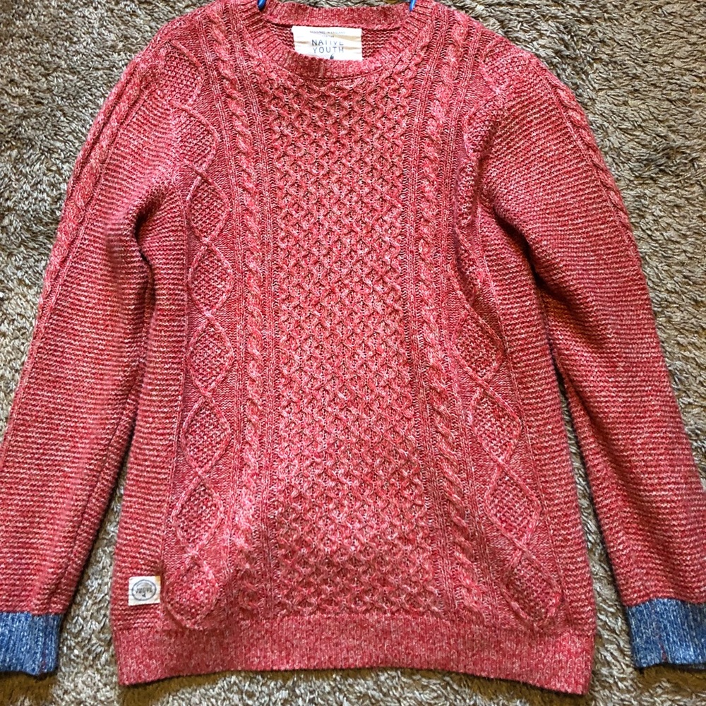 Red Native Youth Sweater
